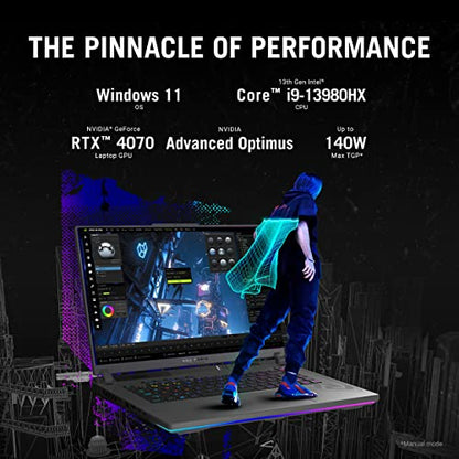 ASUS ROG Strix G16 (2024) Gaming Laptop, 16” ROG Nebula Display 16:10 QHD 240Hz, NVIDIA® GeForce RTX™ 4070, Intel® Core™ i9-14900HX, 16GB DDR5-5600, 1TB PCIe Gen4 SSD, Wi-Fi 6E, Win 11, G614JIR-AS94