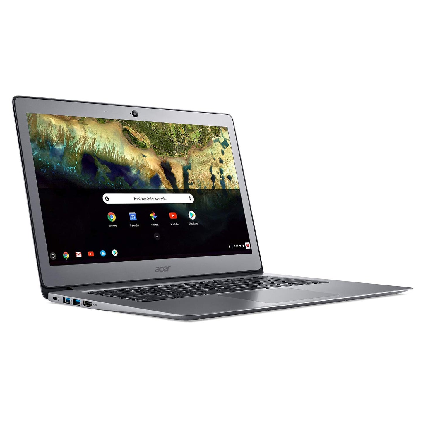 Acer Chromebook 14, Celeron N3160, 14" Full HD, 4GB LPDDR3, 16GB eMMC, CB3-431-C9W7 Bundle, Silver