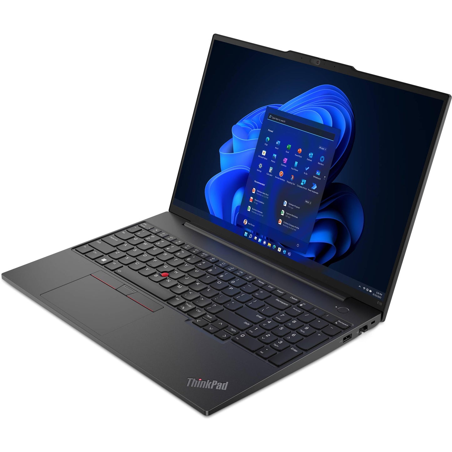 Lenovo ThinkPad E16 Business Laptop (16" FHD+ Display, AMD Ryzen 5 7530U(> i7-1165G7), 16GB RAM, 512GB SSD) Fingerprint, Backlit, 1080p Webcam, WiFi 6, Ethernet, Win 11 Pro w/ AI Copilot, 2024, Black