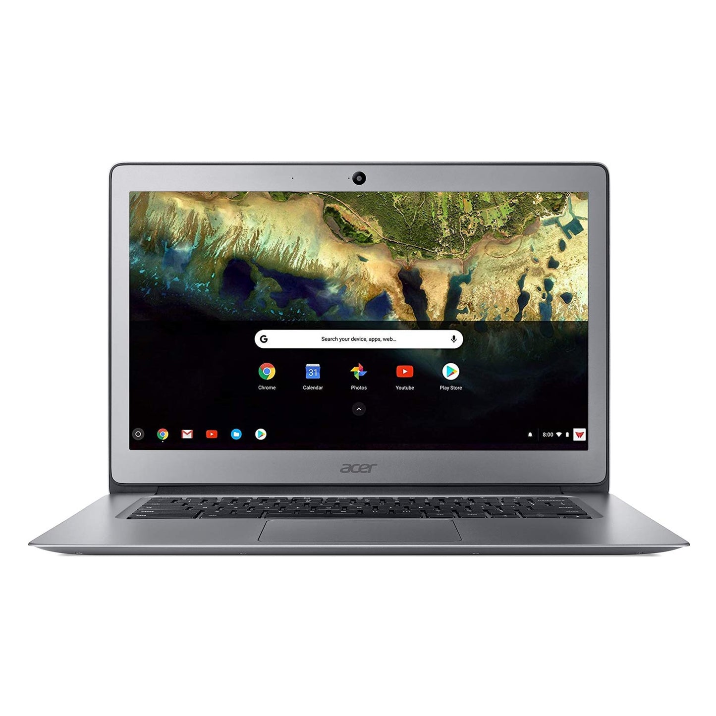 Acer Chromebook 14, Celeron N3160, 14" Full HD, 4GB LPDDR3, 16GB eMMC, CB3-431-C9W7 Bundle, Silver